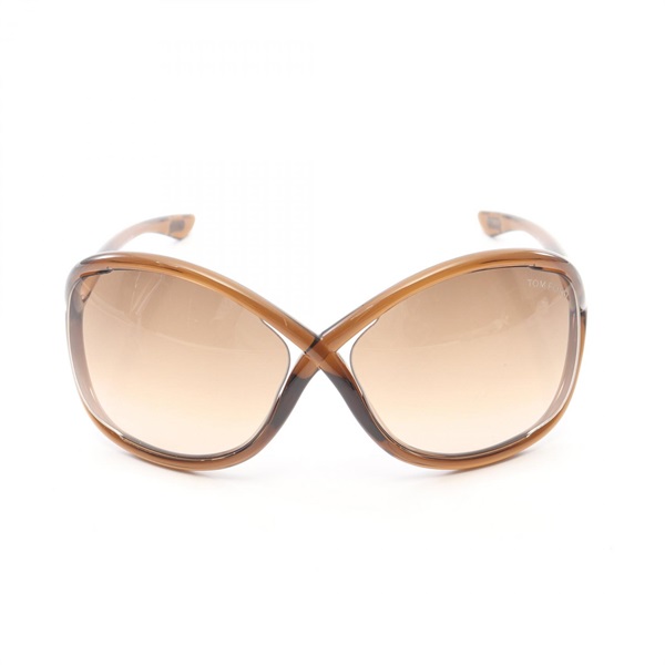 TOM FORD Sunglasses eyewear Plastic Gold Plated Brown Used Women