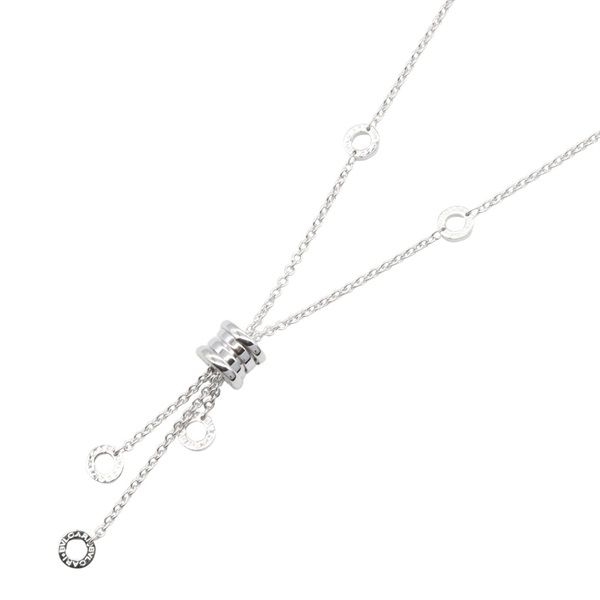 BVLGARI B.zero1 Element Necklace Pendant 50.5-56cm 18KWG White Gold Used Women