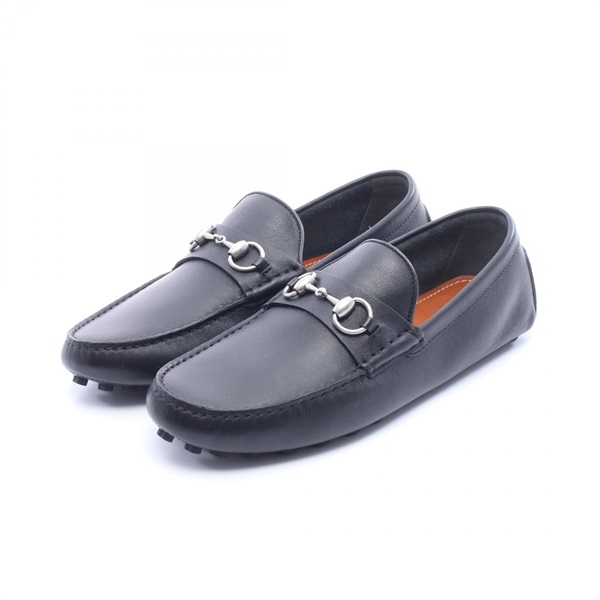 GUCCI Horsebit casual Shoes Flat leather Black Used mens size 8