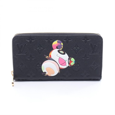 LOUIS VUITTON LV TM Zippy Wallet Panda Around long purse M14160 leather noir