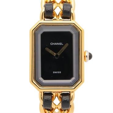 CHANEL Premiere S Wrist Watch H0001 Quartz Gold Plated leather Used Women