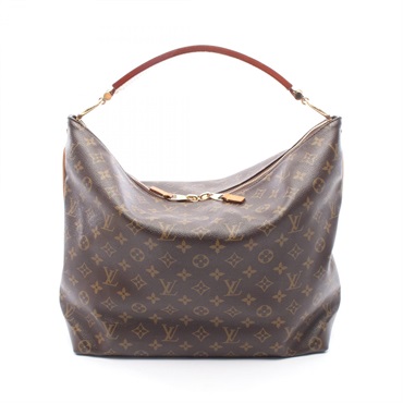 LOUIS VUITTON Sully MM Shoulder Bag M40587 Monogram leather Brown Used Women