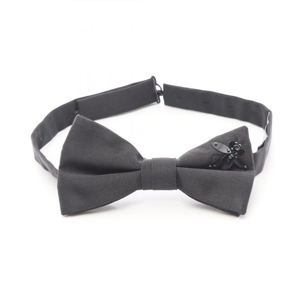 Christian Dior DIOR HOMME Bee Ribbon Bow Tie silk Black Used mens