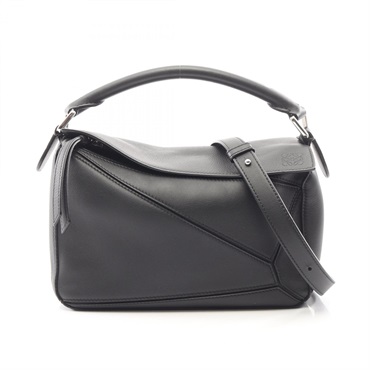 LOEWE PUZZLE SMALL Shoulder Crossbody Handbag 322.30.S21 leather Black Used