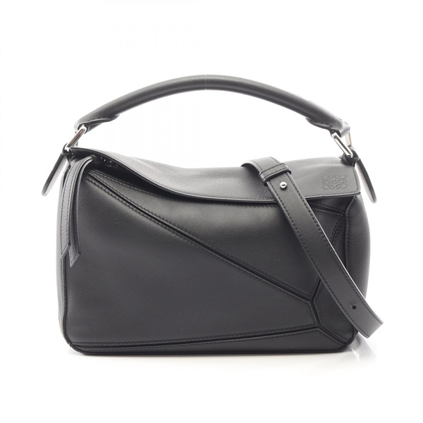 LOEWE PUZZLE SMALL Shoulder Crossbody Handbag 322.30.S21 leather Black Used