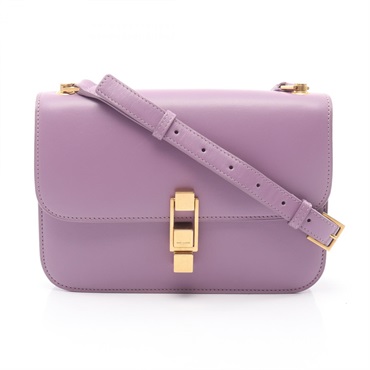 SAINT LAURENT PARIS Carre Satchel Crossbody Shoulder Bag 633214 leather Purple