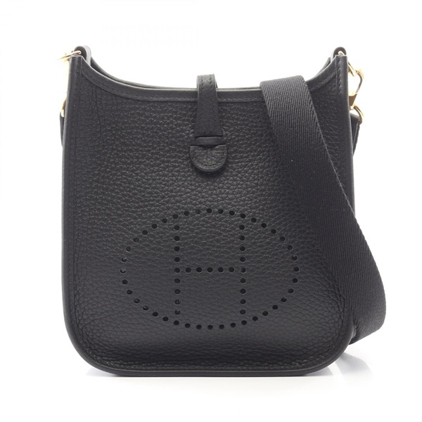 HERMES Evelyne TPM Amazon Shoulder Crossbody Bag Clemence leather Black GHW G