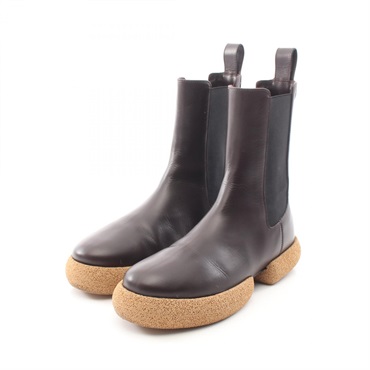 DRIES VAN NOTEN Chelsea boots leather Brown #39.5 Used mens