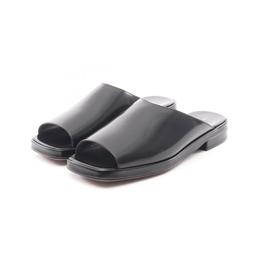 THE ROW Square toe Sandals leather Black #38 Used Women