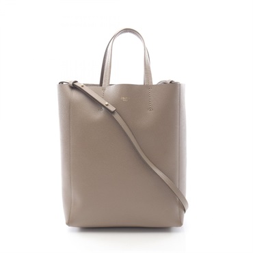 CELINE Vertical Small Cabas shoulder crossbody Tote Bag 189813 leather Beige