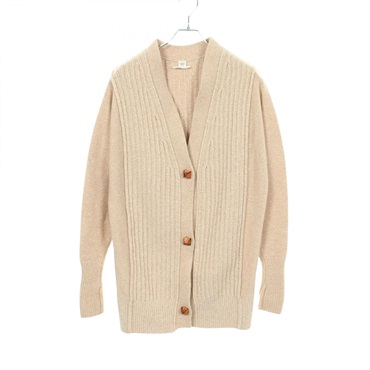 HERMES Medor cardigan Knitwear 5H2723DA wool Beige Used Women size 32