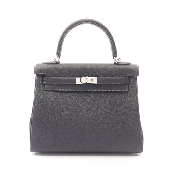 HERMES Kelly 25 inside stitched shoulder Handbag W Togo Caban Used Women SHW