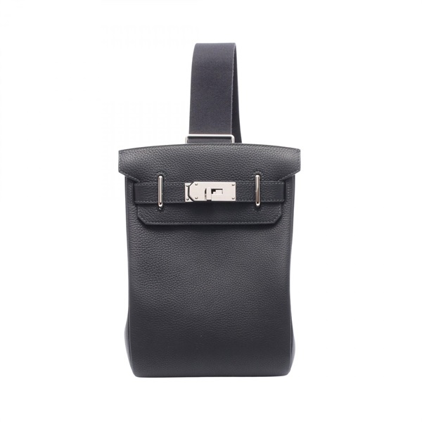 HERMES Kelly Hac a dos PM Waist bum belt bag W Togo leather Caban Used SHW