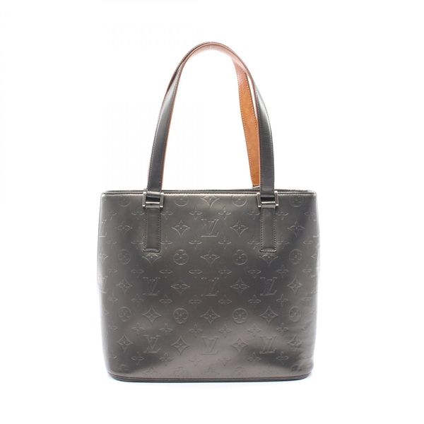 LOUIS VUITTON Stockton Tote Handbag M55112 Monogram Matt leather Black Used LV