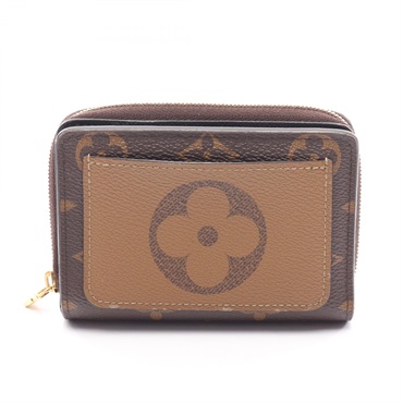 LOUIS VUITTON Portefeuille Lou Wallet M81461 Monogram Reverse canvas Brown Used