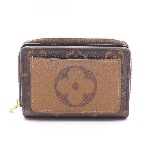 LOUIS VUITTON Portefeuille Lou Wallet M81461 Monogram Reverse canvas Brown Used