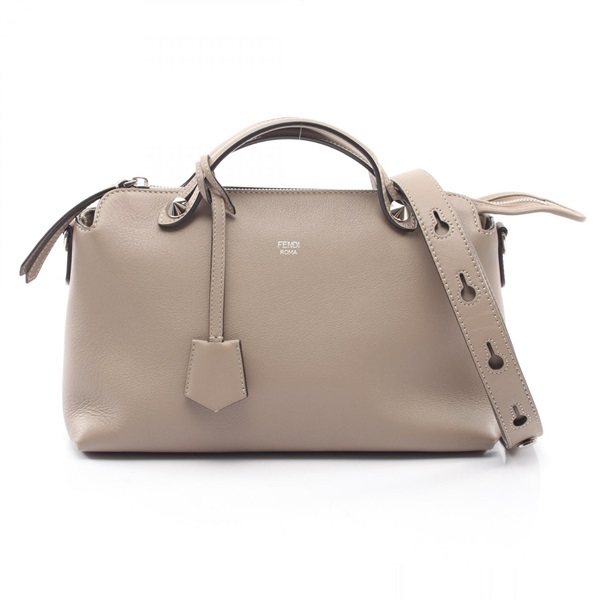 FENDI BY THE WAY MEDIUM 2-Way Shoulder Handbag 8BL146 leather Beige Used Women