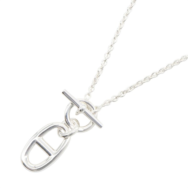 HERMES Chaine d'ancre Amulet Necklace Pendant Silver 925 Used Women 40cm