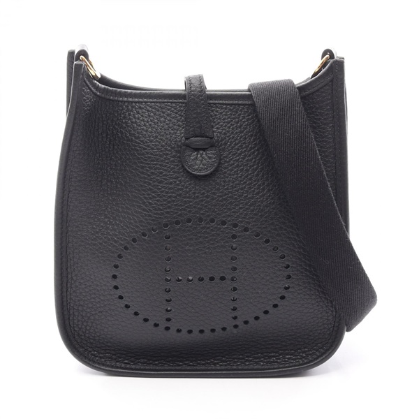 HERMES Evelyne TPM Amazon Shoulder crossbody Bag G Taurillon Clemence Black GHW