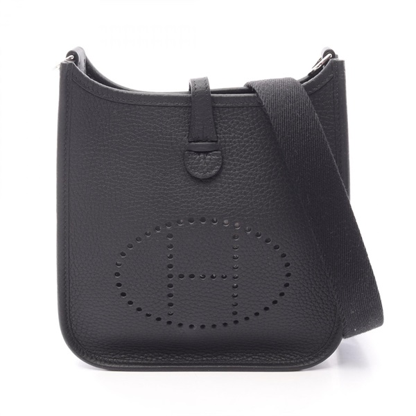 HERMES Evelyne TPM Amazon Shoulder crossbody Bag K Taurillon Clemence Black SHW