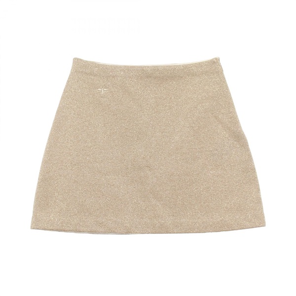 Christian Dior BEE Embroidered Mini Skirt #34 Rayon Gold Used Women