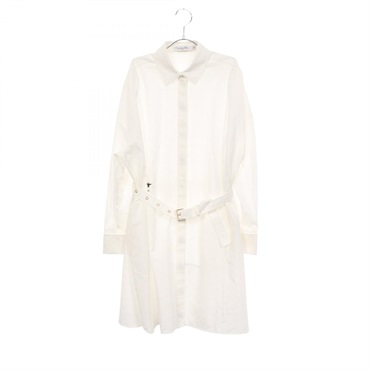Christian Dior BEE Embroidery Shirt Dress #34 cotton White Used Women