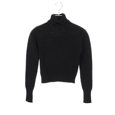 PRADA turtleneck knit wool Black #38 Used Women