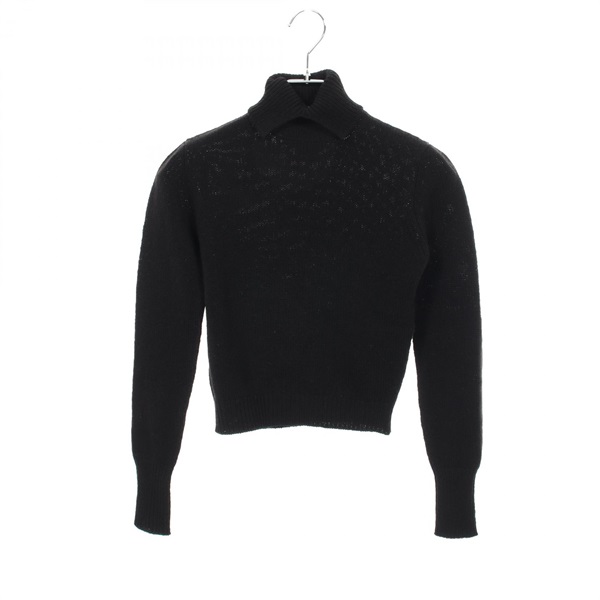 PRADA turtleneck knit wool Black #38 Used Women