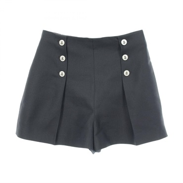 Christian Dior short pants anchor buttons #36 wool silk navy used