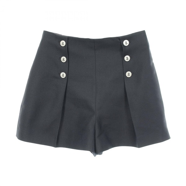 Christian Dior short pants anchor buttons #36 wool silk navy used