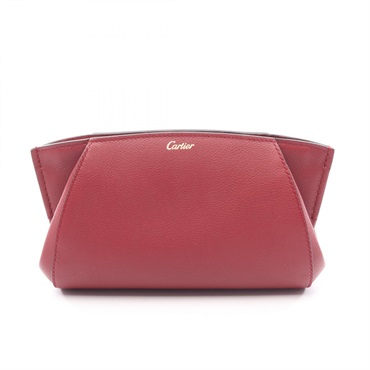 CARTIER C Do Business Clutch bag L3001479 leather Bordeaux Used Women