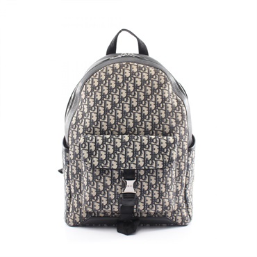 Dior explorer oblique Backpack 1ESBA012YKY canvas leather Navy Beige Used