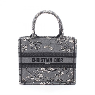 Christian Dior BOOK TOTE Small hand Bag M1265ZEXW_M20I canvas Gray Black White
