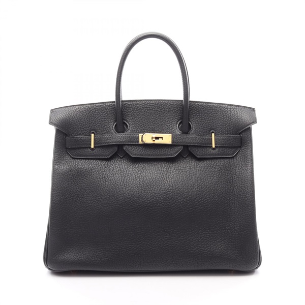 HERMES Birkin 35 Handbag Ardennes leather Black GHW Used Women Z
