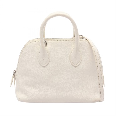 HERMES Bolide1923 Mini Shoulder Handbag Chevre leather White Used Women D SHW