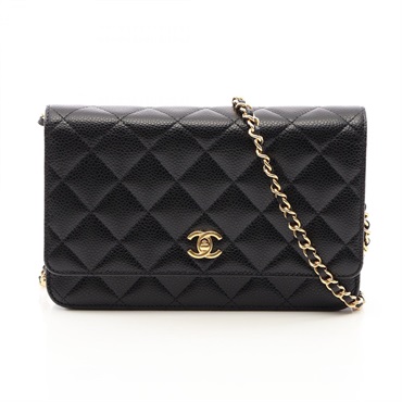 CHANEL Matelasse chain Shoulder crossbody Bag AP4241 Calfskin Black Used GHW