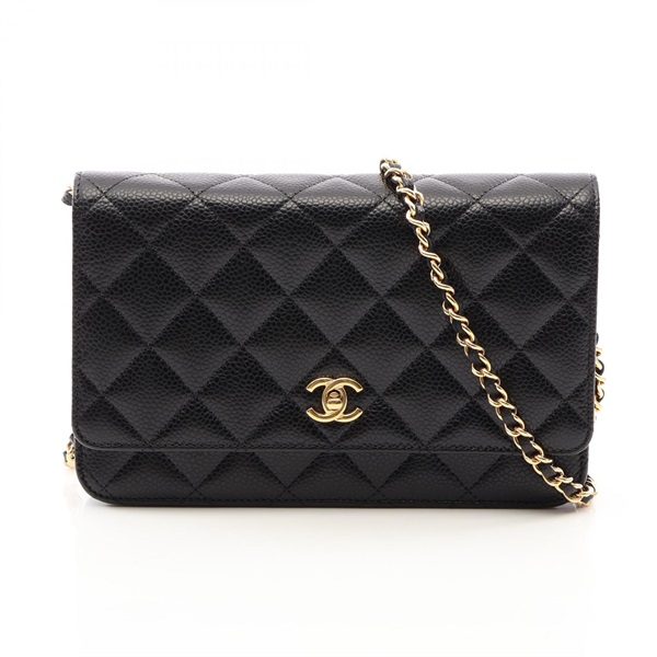 CHANEL Matelasse chain Shoulder crossbody Bag AP4241 Calfskin Black Used GHW