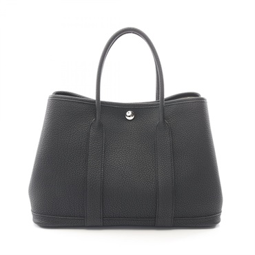 HERMES Garden party TPM Hand Tote Bag Negonda leather Black Used Women SHW G