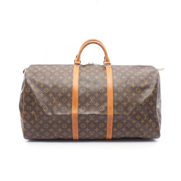 LOUIS VUITTON Keepall 60 travel hand bag M41422 Monogram leather Brown Used