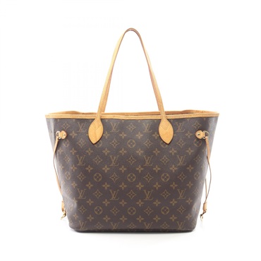 LOUIS VUITTON Neverfull MM Tote shoulder hand Bag M40156 Monogram leather Brown