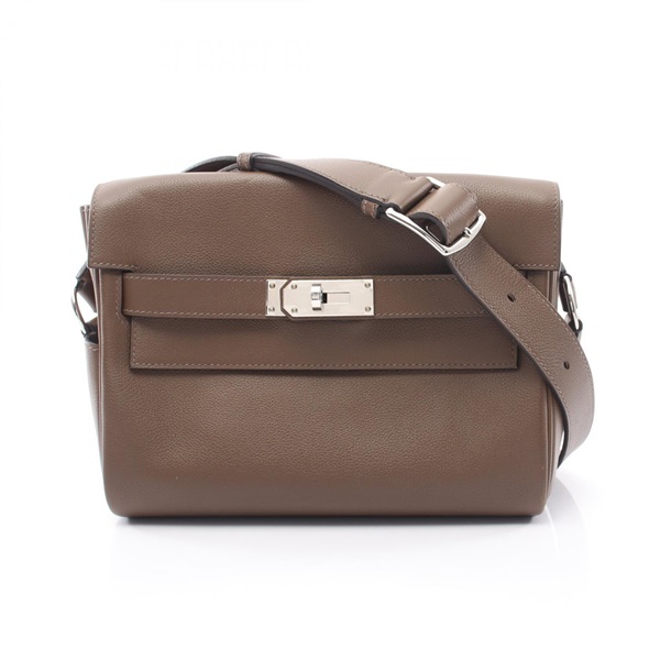 HERMES Kelly Messenger PM Shoulder crossbody Bag B Evercolor brown SHW