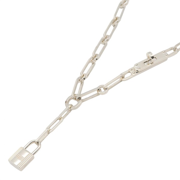 HERMES Kelly Chaine Chain Necklace Pendant 46cm Silver 925 Used Women