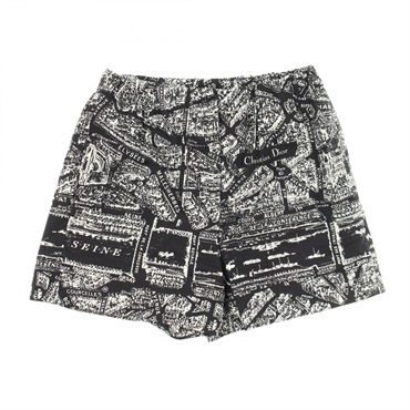 Christian Dior Plan de Paris Button-Fly Shorts Pants 336 321P05A3141 cotton silk