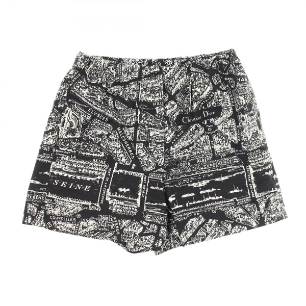 Christian Dior Plan de Paris Button-Fly Shorts Pants 336 321P05A3141 cotton silk