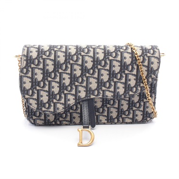 Christian Dior SADDLE Chain Pouch Medium Oblique Shoulder Bag S5907CTZQ_M928