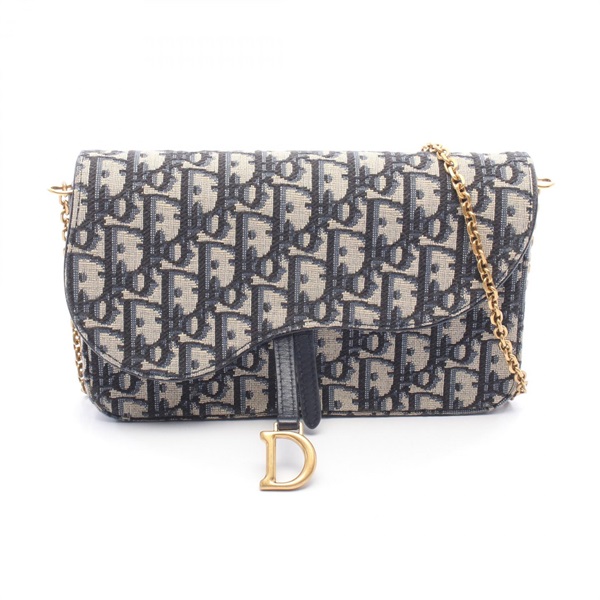 Christian Dior SADDLE Chain Pouch Medium Oblique Shoulder Bag S5907CTZQ_M928