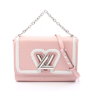 LOUIS VUITTON Twist MM chain shoulder crossbody Handbag M53126 Epi Pink White LV