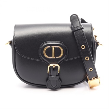 Christian Dior BOBBY Small Shoulder Crossbody Bag M9317UMOL leather Black Used