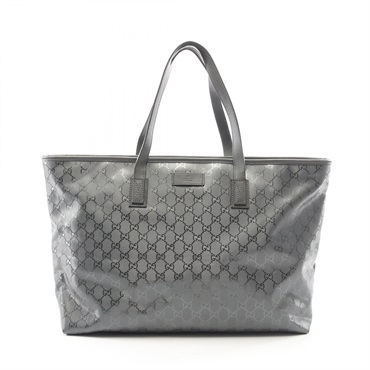 GUCCI GG Imprime Tote Shoulder Handbag 211120 PVC coated canvas leather Used