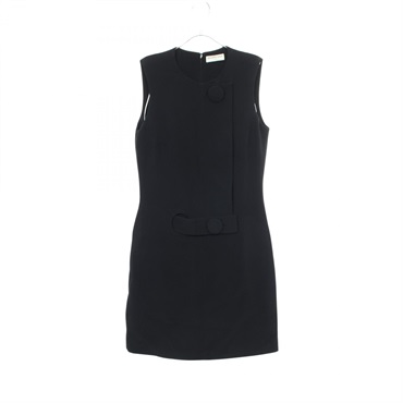 BALENCIAGA Sleeveless Dress 392793 T0D07 Rayon Black Used Women #36